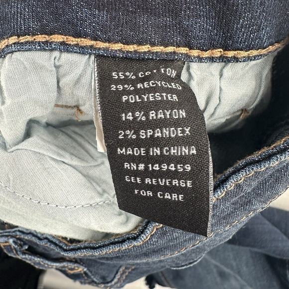 Ashley Mason Women Size 7/28 Flare Jeans  Blue Floral Embroidery Hippie Boho Y2K - Picture 6 of 9